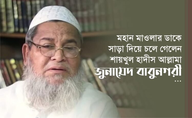 মহান মাওলার ডাকে সাড়া দিয়ে চলে গেলেন শায়খুল হাদীস আল্লামা জুনায়েদ বাবুনগরী…