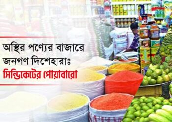 অস্থির পণ্যের বাজারে জনগণ দিশেহারাঃ সিন্ডিকেটের পোয়াবারো