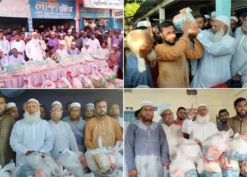 ঈদের ৩য় দিনে দিনভর সিলেটের গোলাপগঞ্জ উপজেলার বিভিন্ন এলাকায় বন্যা কবলিত মানুষের মাঝে আমীরে জামায়াতের খাদ্য ও উপহার সামগ্রী বিতরণ