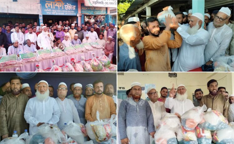 ঈদের ৩য় দিনে দিনভর সিলেটের গোলাপগঞ্জ উপজেলার বিভিন্ন এলাকায় বন্যা কবলিত মানুষের মাঝে আমীরে জামায়াতের খাদ্য ও উপহার সামগ্রী বিতরণ