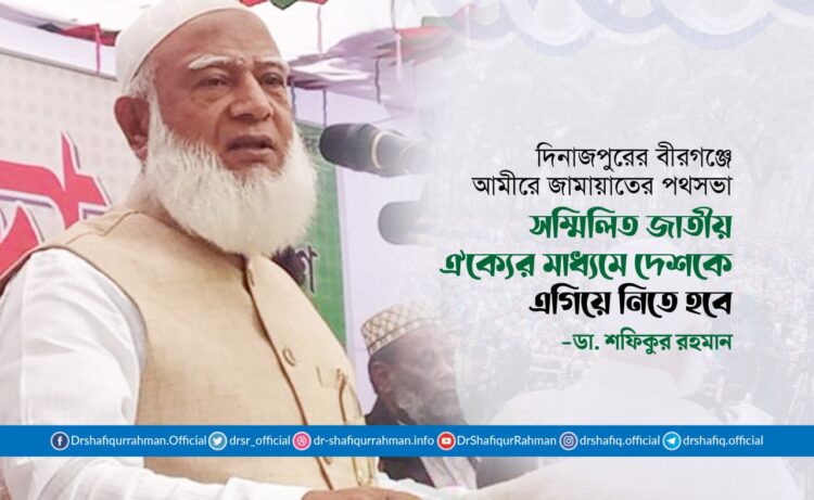 সম্মিলিত জাতীয় ঐক্যের মাধ্যমে দেশকে এগিয়ে নিতে হবে